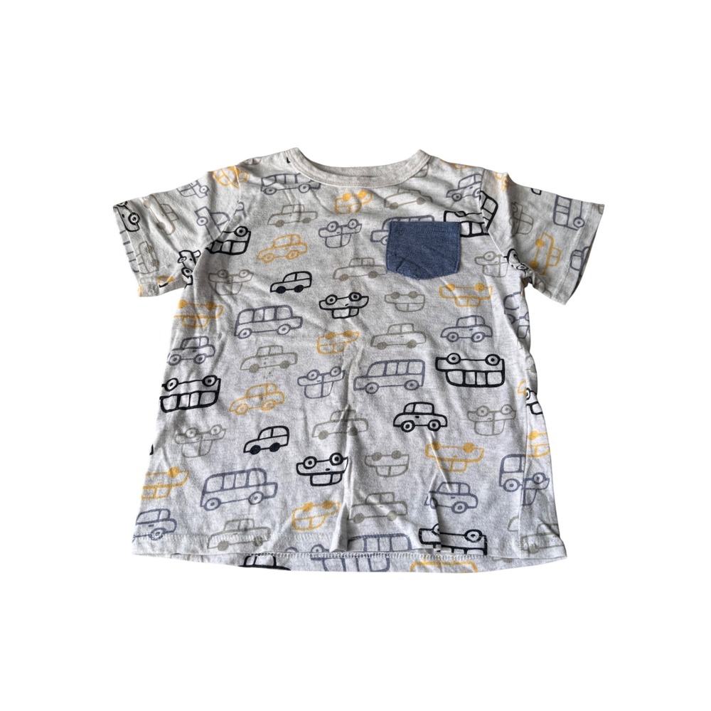 First Impressions Toddler Boys Gray Car Print Pocket T-Shirt Size 4T